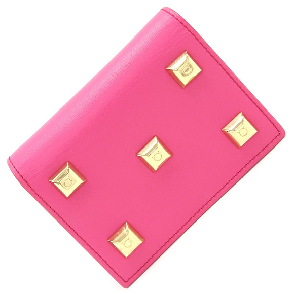 Salvatore Ferragamo Handbags - Salvatore Ferragamo Bi fold Wallet Pink Leather Compact Salvatore